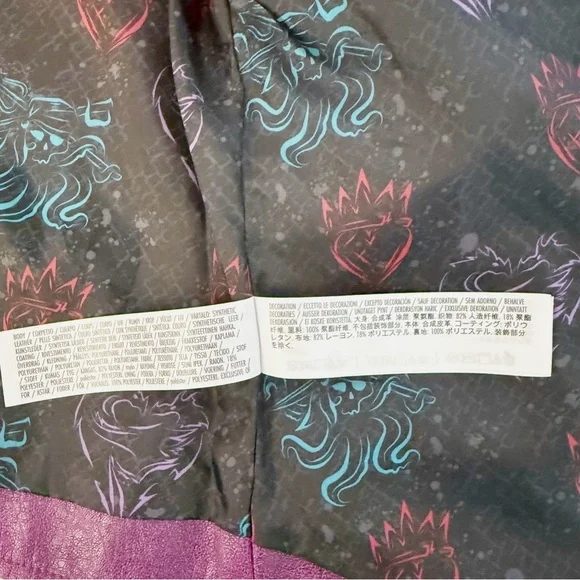 Disney Store NWOT Descendants 2 Mal CosPlay Faux Leather Studded Purple Jacket - Picture 9 of 11